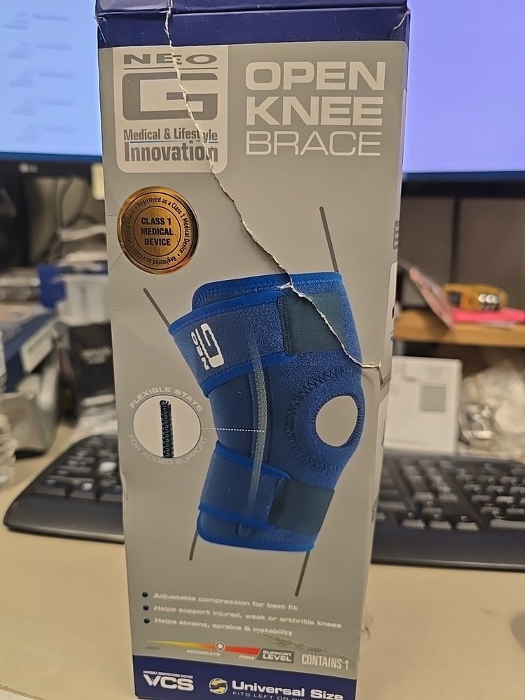 Neo G Open Knee Support Brace Universal Size, Fits Either Knee, Moderate REF 993