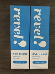 Lot Of 2 New In Box Revel Deodorizing Lubricant 8oz Bottles EucalyptusExp 10/27