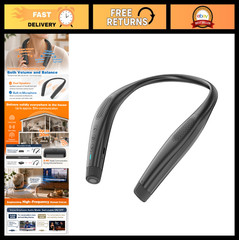 Portable Neck Speaker for Hard of Hearing, Bluetooth 6.0, 27H Playtime, 100Ft Ra
