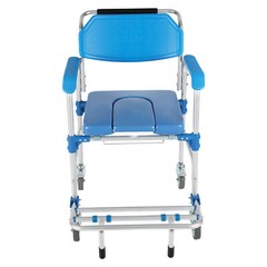 350lbs Commode Wheelchair Assist Mobility Medical Transport Rolling Shower Chair