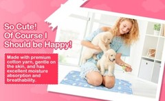 2x Washable Reusable Incontinence Bed Pads Soft Cute Cloud Pee Pads 19.7″x 27.5″