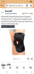 BraceUP Hinged Knee Brace Support for Knee Pain – Maximum Support and Comfort…