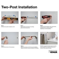 KOHLER Kumin 24″ Grab Bar Wall Mount Support Bar In Polished Chrome, K-24550-CP