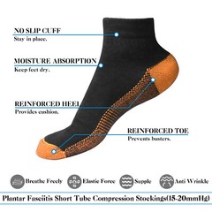 1-5Pairs Compression Socks Short Foot Sleeves for Plantar Fasciitis Pain USA