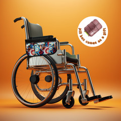 Wheelchair bag with wheelchair cup holder, Waterproof walke + pill box as a gift