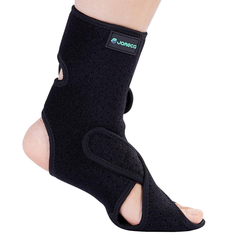 JOMECA Drop Foot Brace with Arch Support Adjustable AFO Large, Black