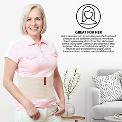 ORTONYX 6.25″ Abdominal Binder for Men and Women / Postpartum Post-Operative Po
