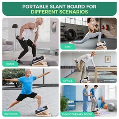 XCMVCN Slant Board for Calf Stretching, 5 15.7 x 11.69 x 1.57 Inch, Black