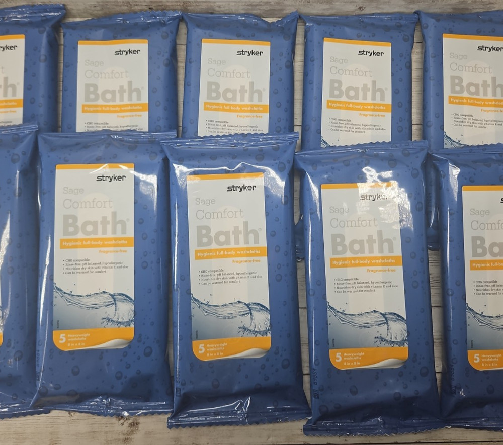 Stryker Sage Comfort Bath Full-Body Cleansing Washcloths, Heavyweight 24 packs-5