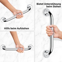 2 X 40CM Stainless Steel Grab Bar Bathroom Safety Handicap Shower Handle Support