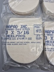 Lot of 6 Pair Wool Felt Heel Lifts 3″ x 5/16″ Hapad HP 35 Cushion Support