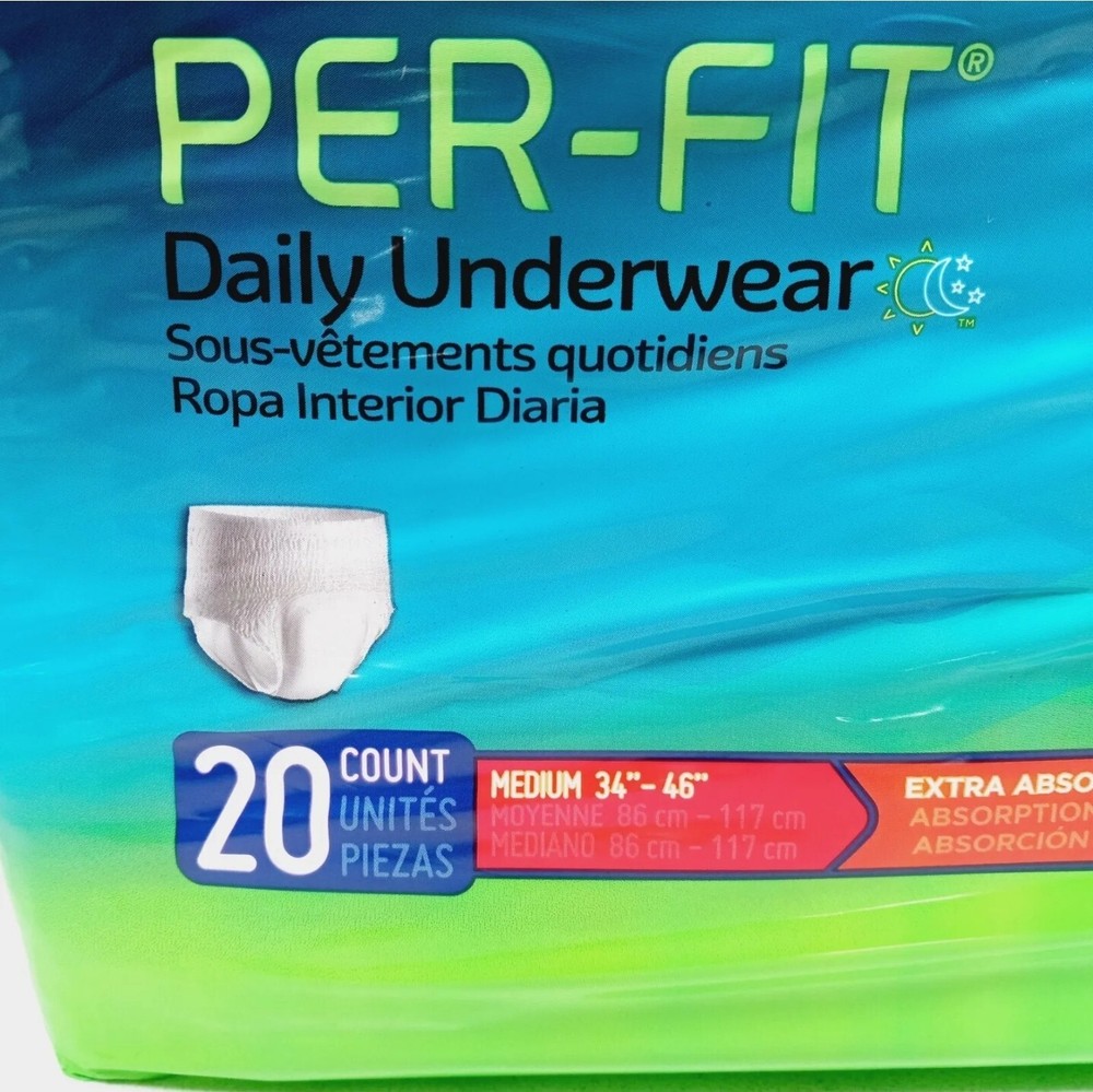 Prevail Disposable Underwear 80 Ct Medium PF-512 Per-Fit Extra Absorbency FAST