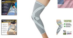 Knee & Leg Support Brace in Gray – Breathable Design for Left/Right Leg, Size S
