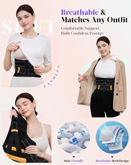 Lightweight & Stretchable Back Brace: Improve Posture & Confidence – Medium Size
