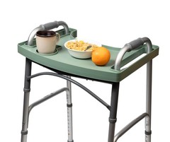 Sigo Green Walker Tray for Rolling Folding Walker, Table Large,