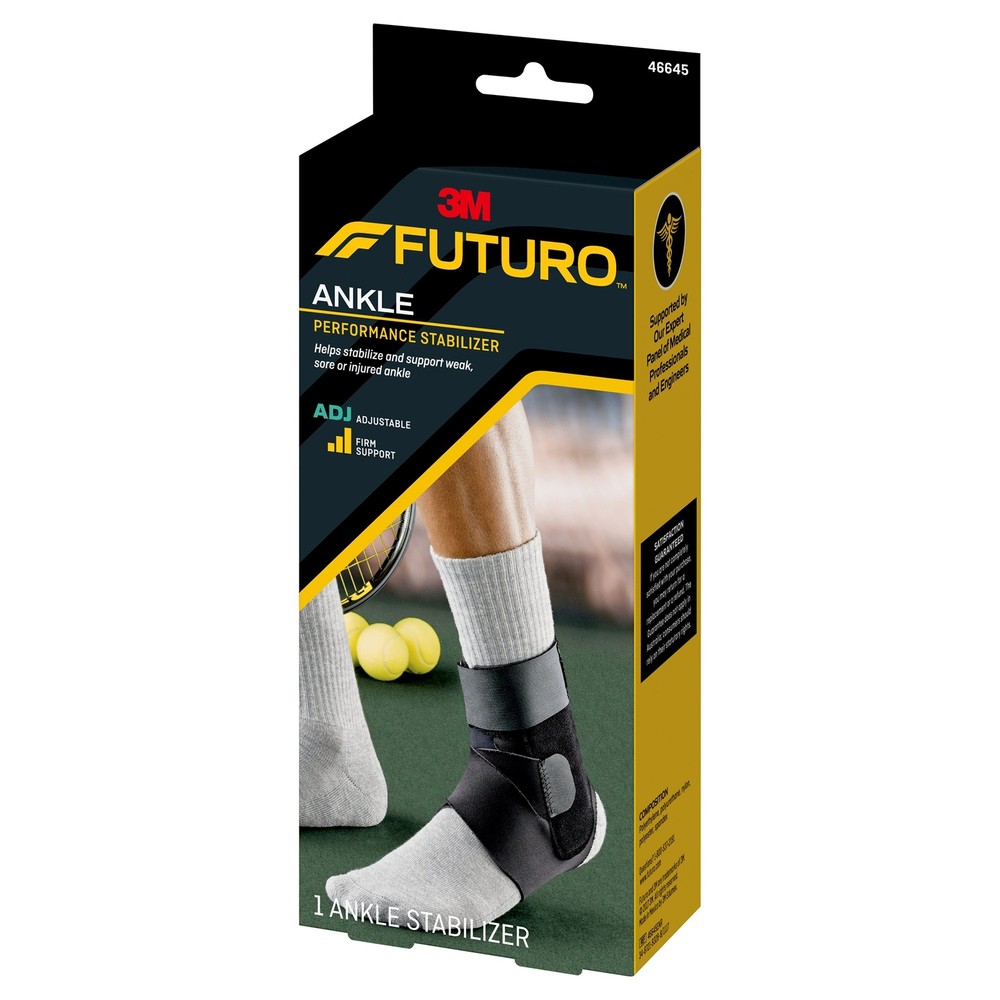 3M Black Ankle Stabilizer One Size Hook and Loop Strap for the Foot