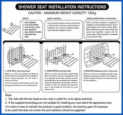 20″ Teak Fold Down Shower Seat Wall Mounted Bench 400lb Rust Resistant