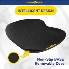 Cooling Gel Memory Foam Car Seat Cushion for Pain Relief | Lightweight & Firm