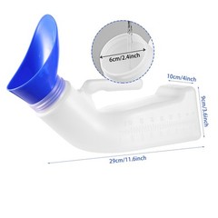 Urinals for Men Women Unisex Urinal Bottle Spill Proof Portable Pee Blue