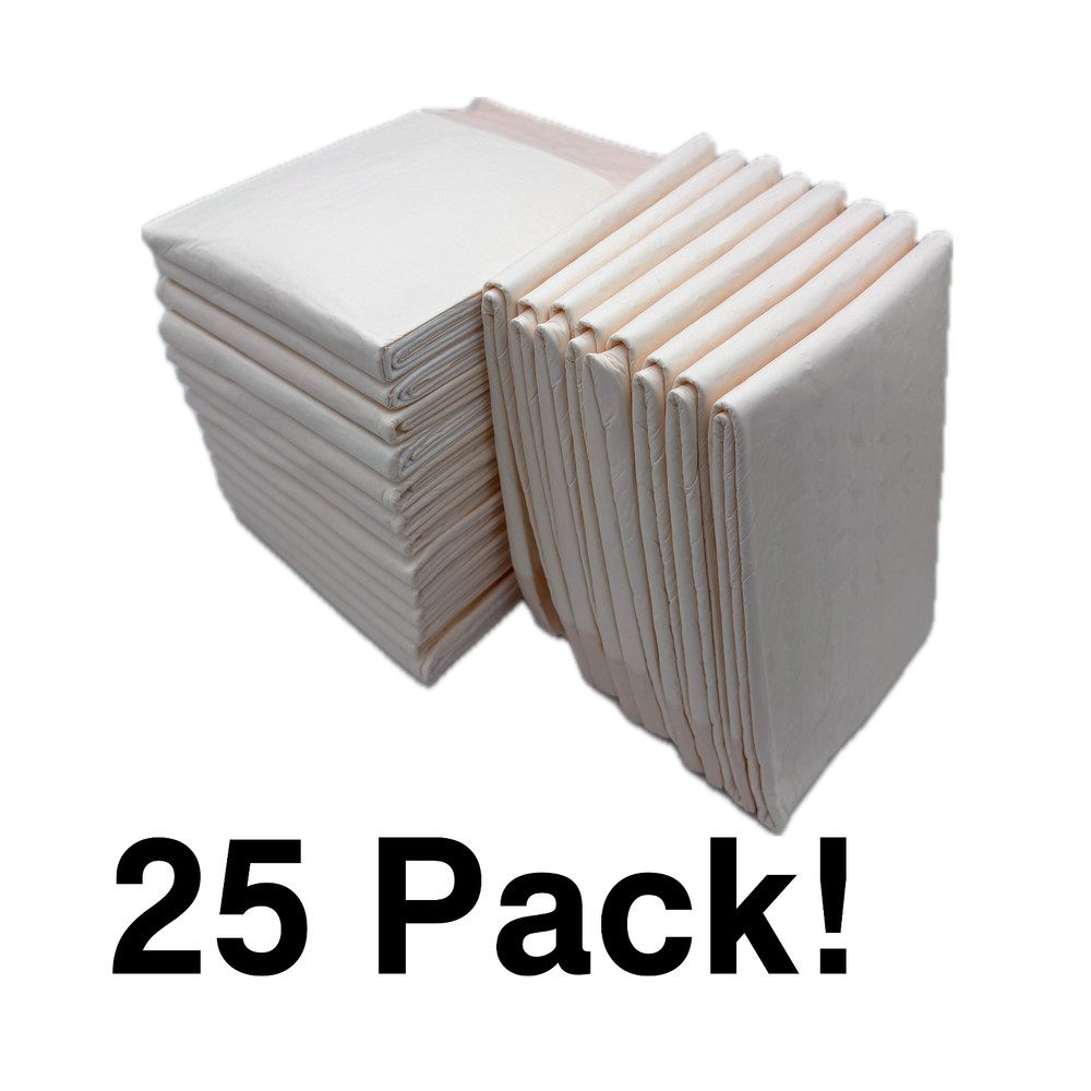 25 Pack! Wave Health Products 30×36 Ultra Absorbent XL Incontinence Bed Pads