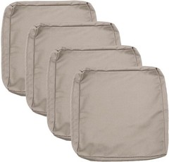 Sqodok Patio Cushion Covers 22×20 inch, 22″x20″x4″-4 PACK-COVER ONLY, Tan