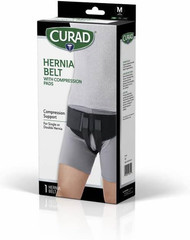 Hernia Belt with Compression Pads, Black, Medium