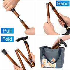 Cane Walking Stick Adjustable Folding walking Aluminum Collapsible Travel Hiking