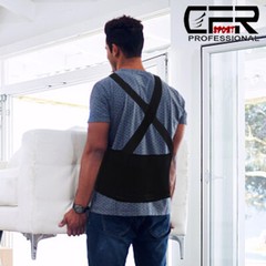 Adjustable Back Brace Lumbar Support Belt with Suspenders Heavy Duty Lift