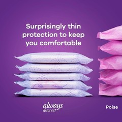 66-Count Always Discreet Incontinence Pads Size 6 Peach Extra Heavy Protection