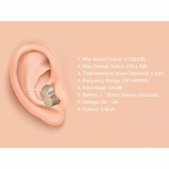 JINGHAO Hearing Aids Amplifier Invisible Small Sound Voice Enhancer Binaural US