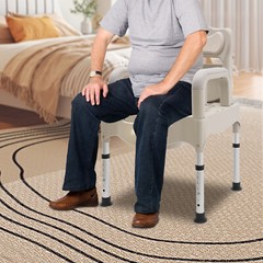 Heavy Duty Height Adjustable Bath Seat Commode Toilet Chair 250kg Adult Senior