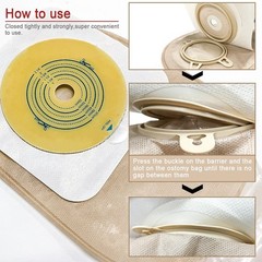 Ceeport 21 PCS Colostomy Bags Ostomy Supplies Two Piece with Clamp Closure
