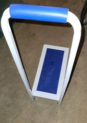 Bath Shower Step Stool With Handrail Non Slip Blue Platform Safety Steel