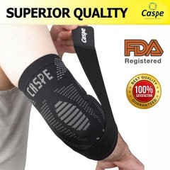 Caspe 2-Pack Elbow Sleeve Brace Wrap Adjustable Support Arm Arthritis Tendonitis