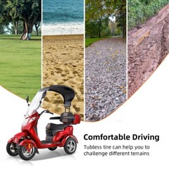 1000W Heavy Duty 4 Wheels Mobility Scooter w/ Roof 40 Miles 15 MPH for Seniors