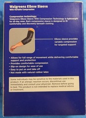 Walgreens Elbow Sleeve Variable Compression Size L/XL Moderate Support New