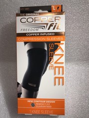 Lot of 2 -Copper Fit The Original Compression Sleeves 1 Knee Sleeve (L) UNISEX