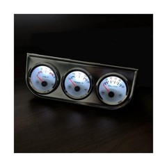 Chrome 3 in1 Triple Auto Gauge Meter Kit 52mm (8-16V Volt Meter… FAST USA SHIP
