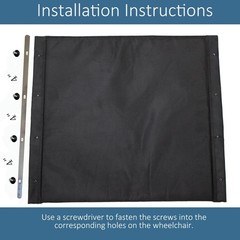 GxRichstar Wheelchair Replacement Seat Upholstery, 18 x 16 16*18‘’, Black