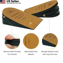 SIIHEA Adjustable Heel Lifts for Shoes, 1/4“ Height Large (1 Pair), Brown