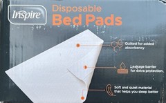 White Disposable Bed Pads 24x30in. Value Pack 60count Adults Kids Elder