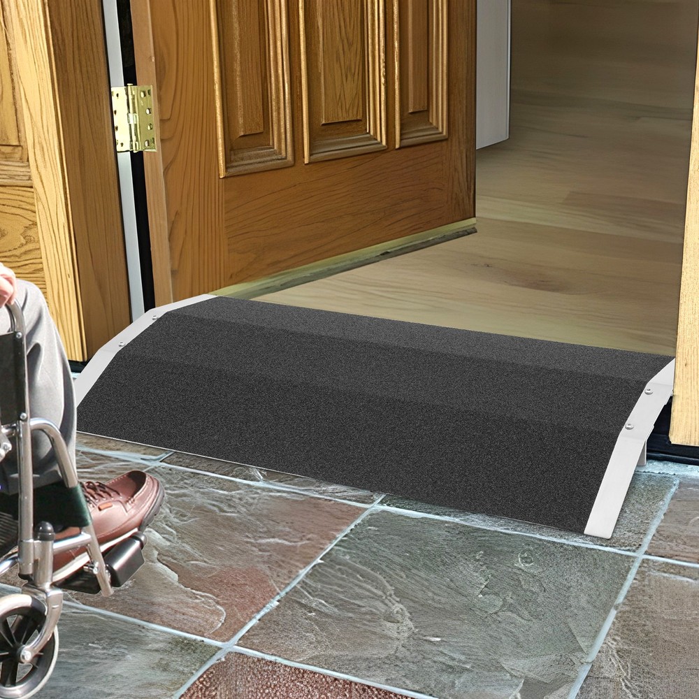 80×40 cm Wheelchair Ramp Door Threshold Aluminium Alloy Safety Non-Slip Ramp