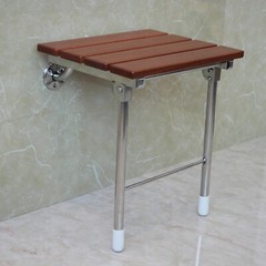 14.9″x12.2″ Folding Shower Seat – Wall Mounted – Solid Wood Fold Down Spa Bench