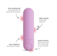 Vibrating Bullet Soft Touch Massager, Pink, 10 Vibration Settings, Waterproof