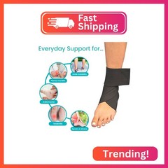 Vive Ankle Wrap (2 Pack) – Strap Heel Brace Stabilizer for Sprained Foot – Breat