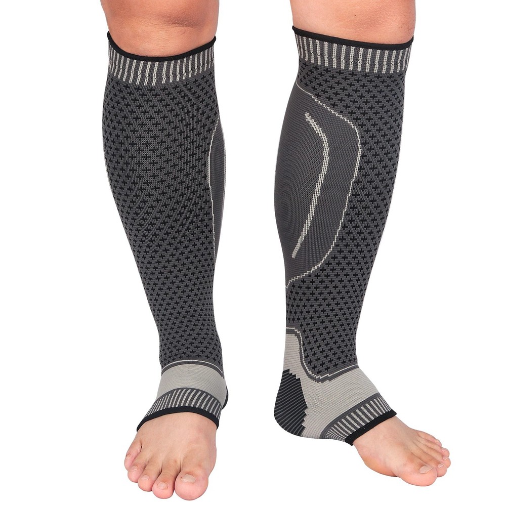 Calf Compression Sleeve Ankle Brace Leg Support Socks Foot Fasciitis Pain Relief