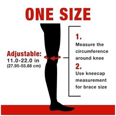 Adjustable Knee Brace with Side Stabilizers Compression Support One Size Fits