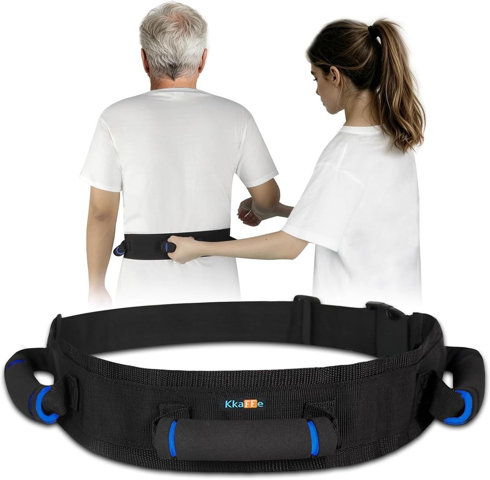 Transfer Gait Belt for Seniors 3 Handles Quick Release Patient Lift