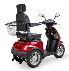 Red Bespoke Legacy 3 Wheel Scooter 400 lb capacity 15 mph max /charge Heavy Duty