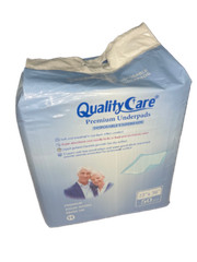 QualityCare Premium Adult Disposable Underpads 50 Count Large (23″x36″)